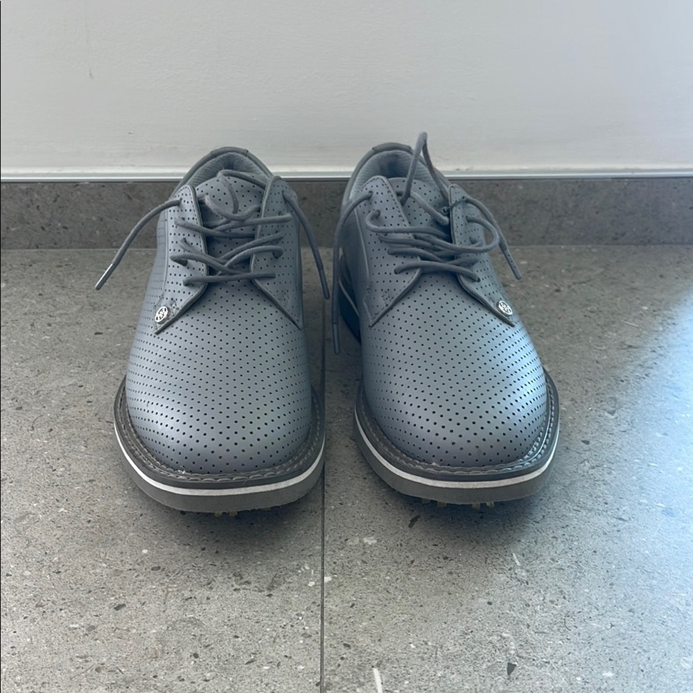 G/FORE Gray Oxford Golf Shoes with Textured Design